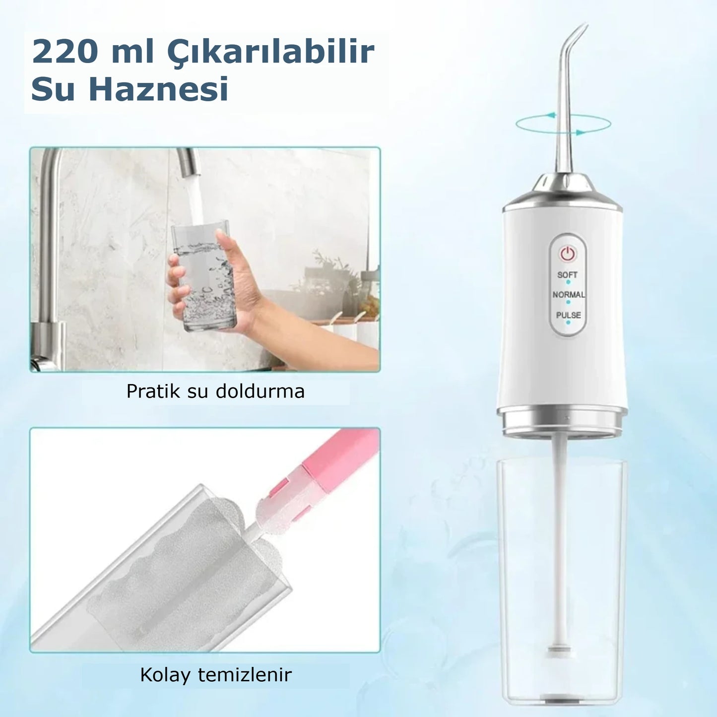 SmartFloss Taşınabilir Şarjlı Diş Duşu