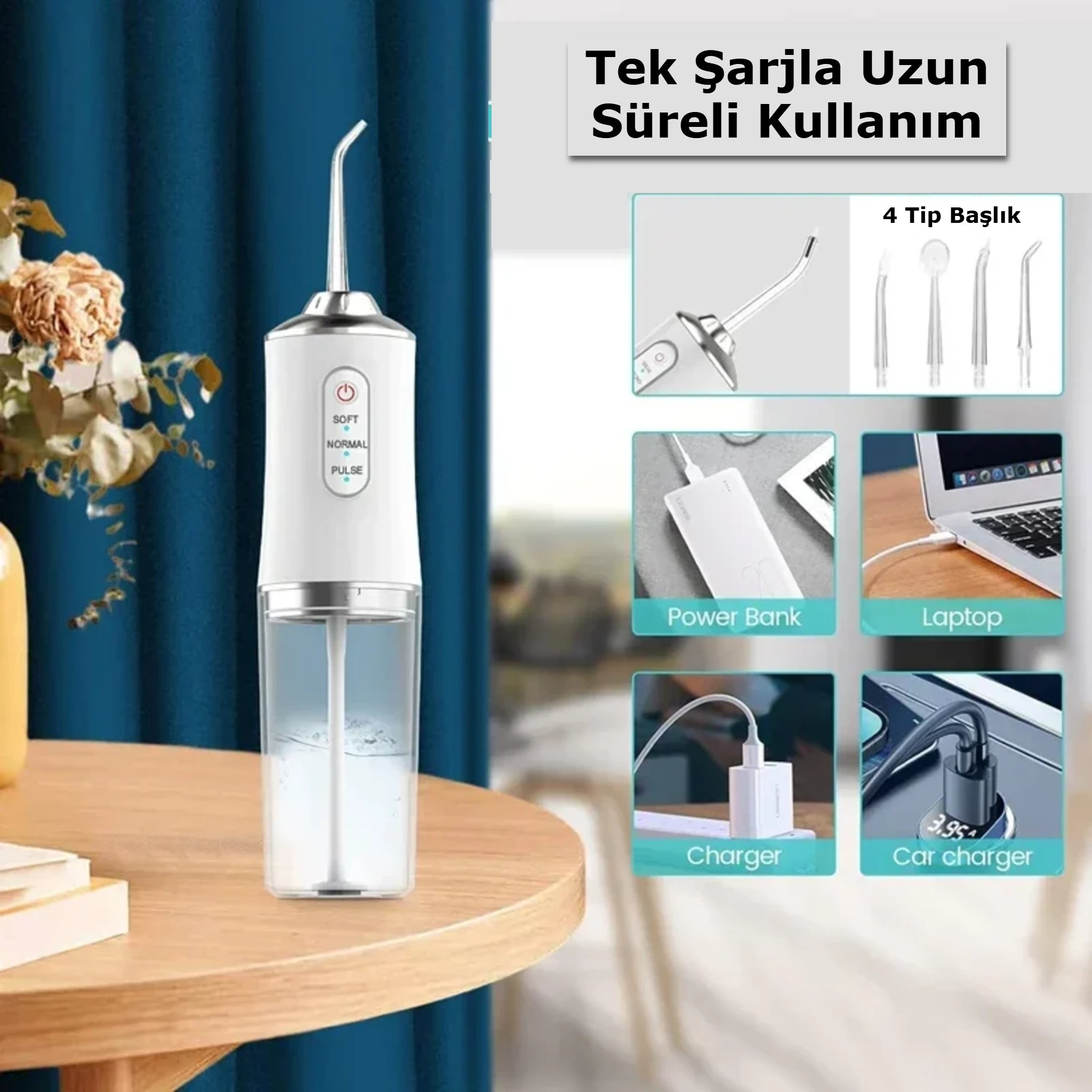 SmartFloss Taşınabilir Şarjlı Diş Duşu